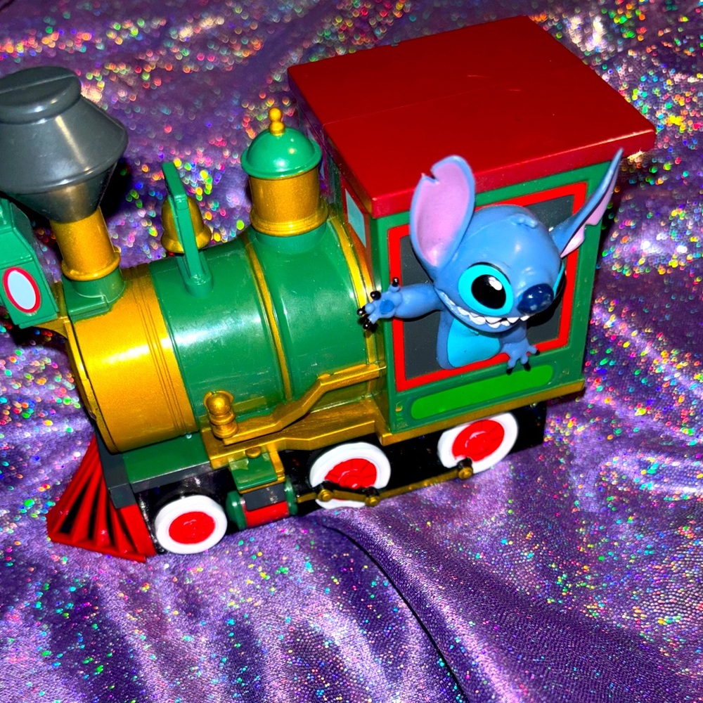 Disney Parks Stitch Railroad Pullback Toy